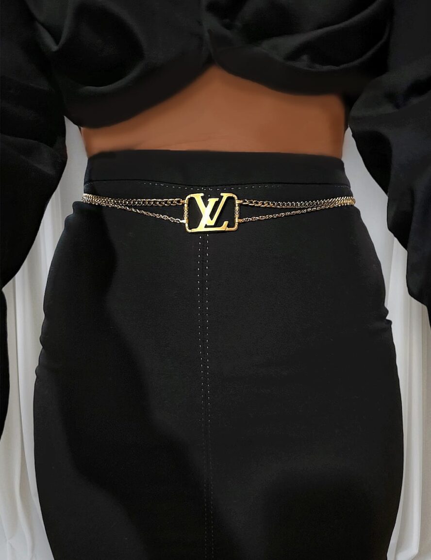 louis vuitton gold belt