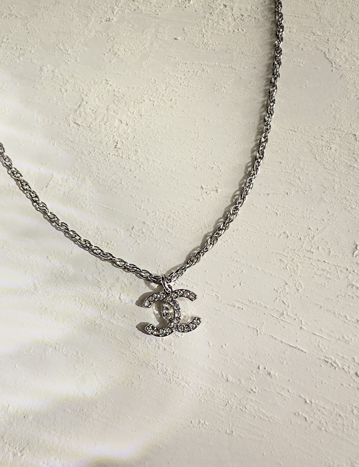 Repurposed Stardust Silver Chanel Necklace