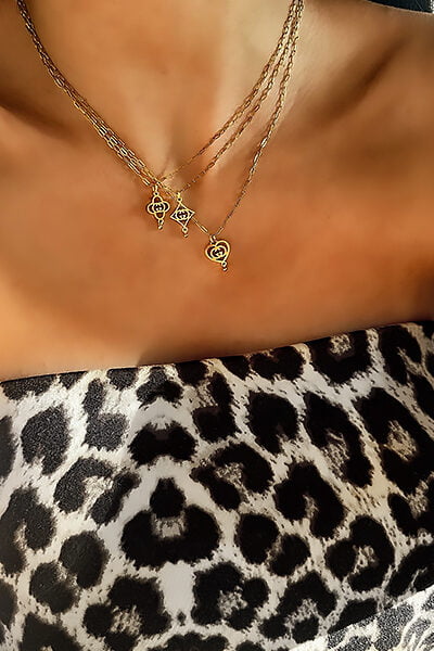 Repurposed mini gucci collection necklace on
