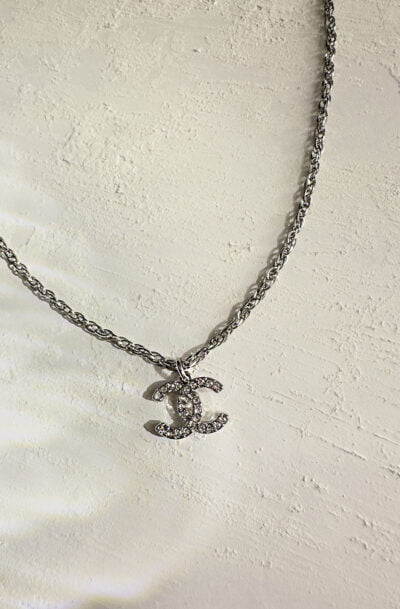 Repurposed Stardust Silver Chanel Necklace