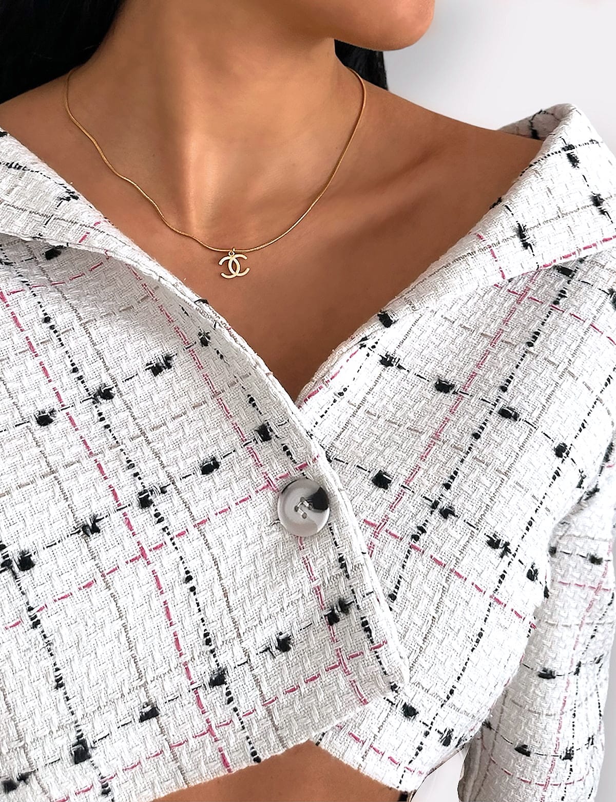 Lustra Chanel necklace on Lustra Chanel necklace