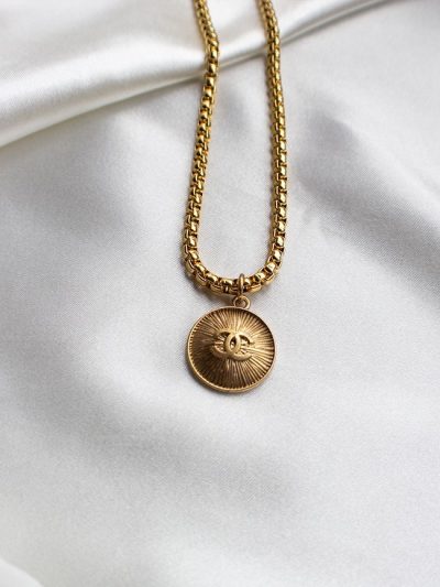 Prada plaque necklace