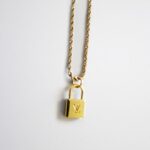 Reworked Mini Louis Vuitton Lock Necklace
