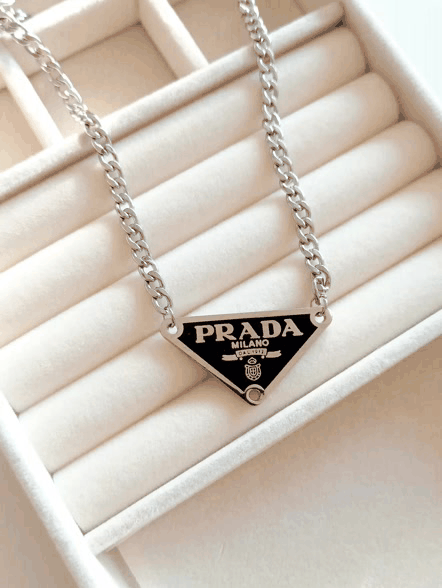 Prada plaque necklace video