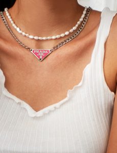 Prada necklace pink 2