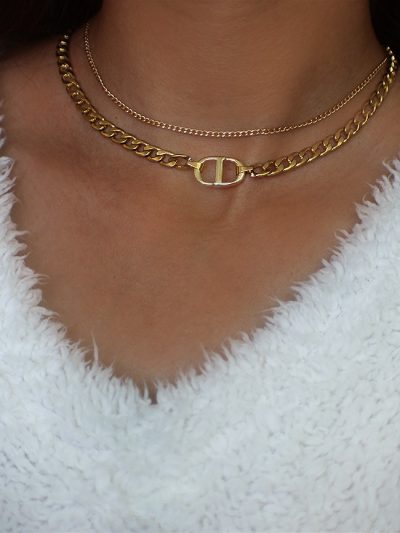 Repurposed Dior necklace