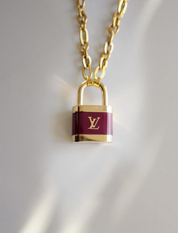 Reworked Louis Vuitton lock Necklace