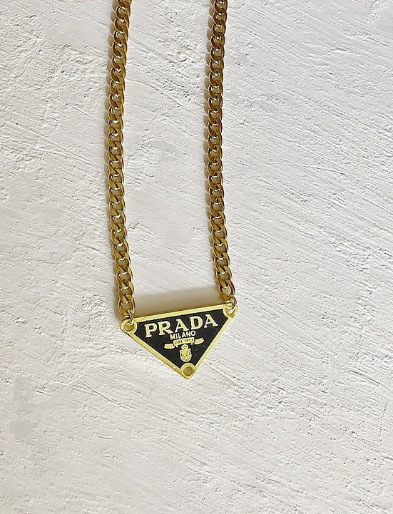 Prada Gold black necklace 2