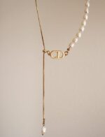Repurposed Dior Pearl Necklace - Image 2