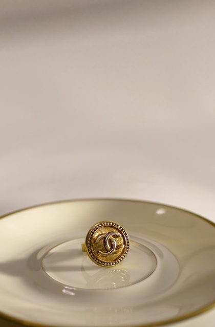 Chanel button ring