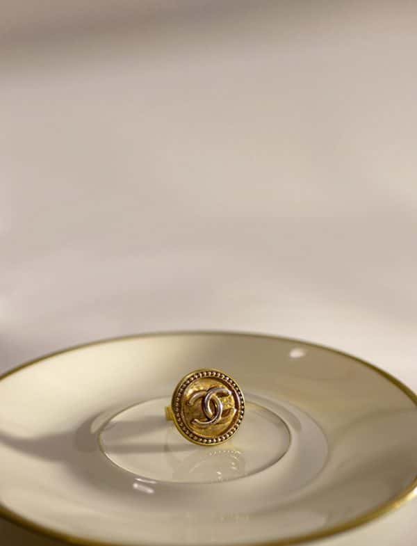 Chanel button ring