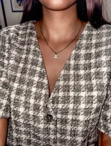 Chanel White noise necklace on