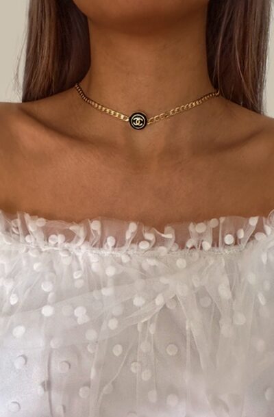 Reworked Chanel choker on