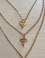 Repurposed Heart Gucci Necklace - Image 4