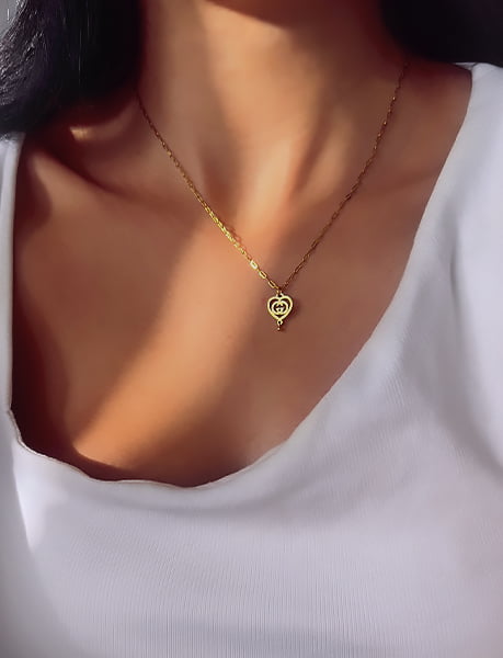 Repurposed Heart Gucci Necklace