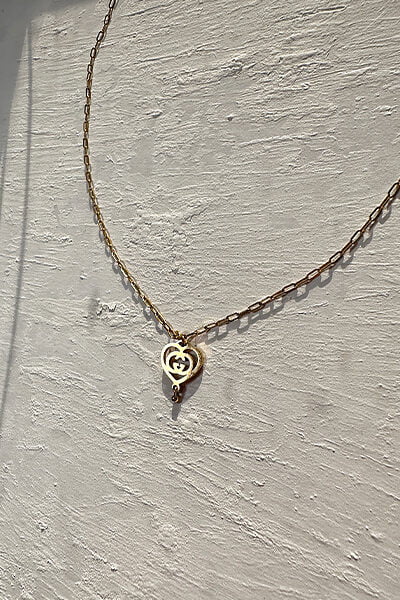 Repurposed Heart Gucci necklace 1