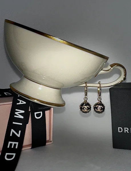 Repurposed Chanel sphere earrings night - Dreamized