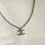 Repurposed Stardust Silver Chanel Necklace