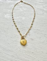 lv heart necklace