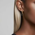 Noir Bloom Earrings Huggie