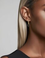 Noir Bloom Earrings Huggie