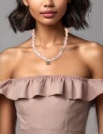 Blush Charm Chanel Necklace Bracelet set