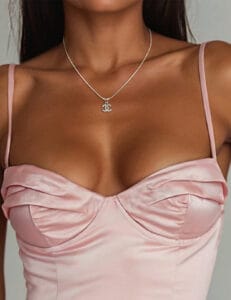 Tiny Crystal Kiss CC Necklace