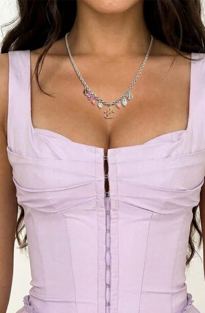 Repurposed Violette CoCo Necklace agate